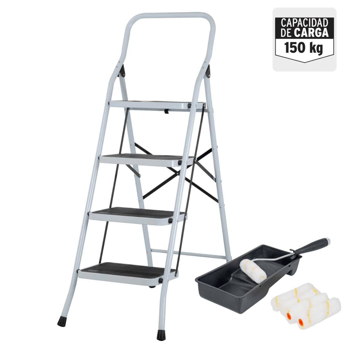 ESCALERA TUBULAR 4 PELDAÑOS PRETUL - KIT PARA PINTAR 4"